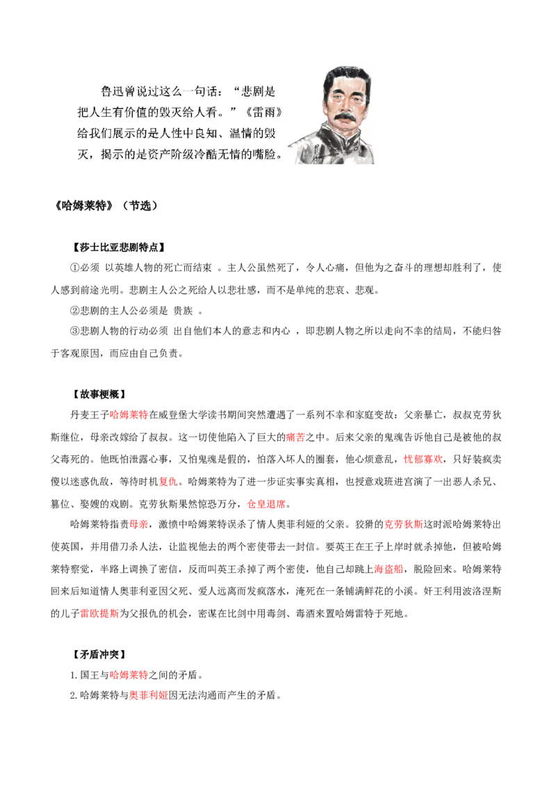 第2单元浩气凛然，持正不阿-高一语文同步必背知识清单（统编版必修下册）（教师版）_E015高中全科试卷_语文试题_必修下_2.新版高中语文试卷必修下册_6.知识汇总