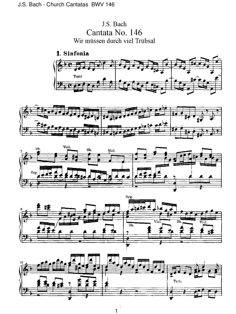 BWV146Wirm&uuml;ssendurchvielTr&uuml;bsal_一万首著名钢琴曲谱哈农贝多芬合集视频教学电子版高清无水印可打印_1古典钢琴知名音乐家谱_巴赫钢琴谱全集_J.S巴赫作品全集