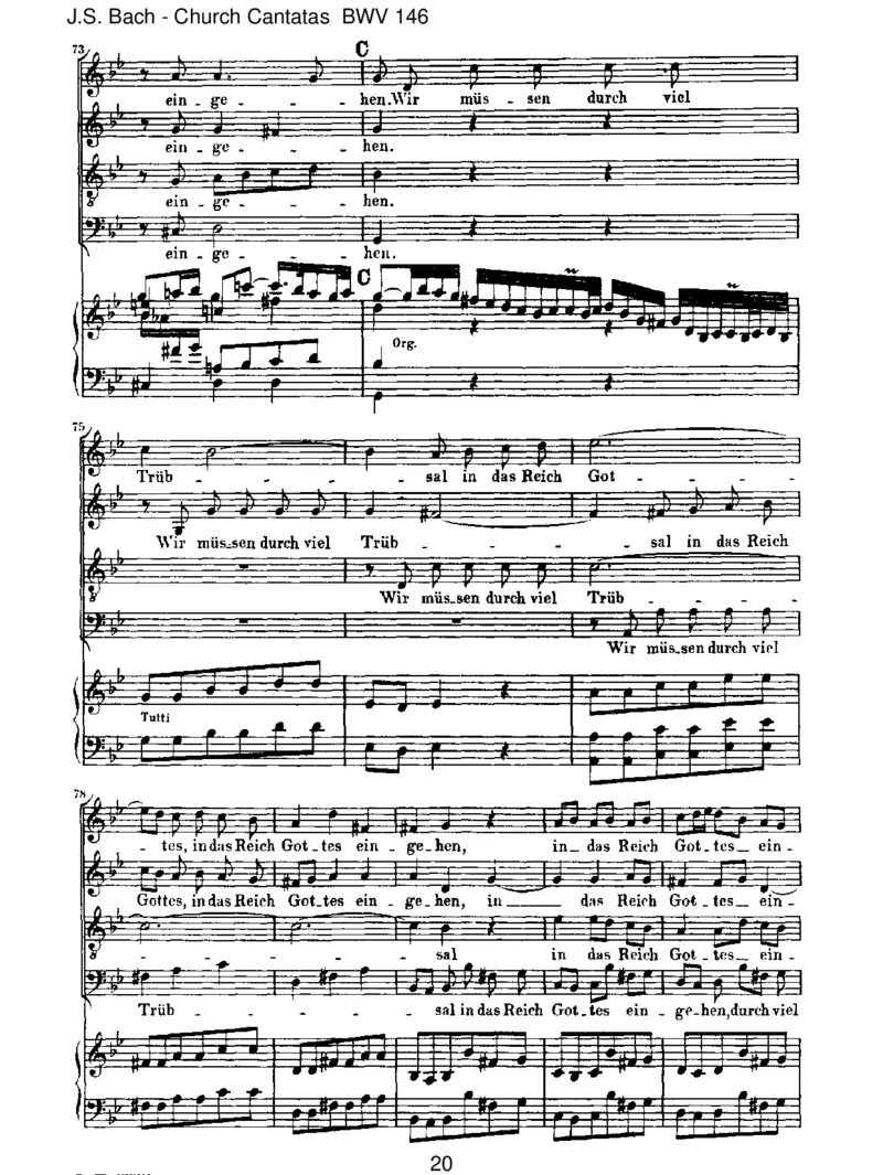 BWV146Wirm&uuml;ssendurchvielTr&uuml;bsal_一万首著名钢琴曲谱哈农贝多芬合集视频教学电子版高清无水印可打印_1古典钢琴知名音乐家谱_巴赫钢琴谱全集_J.S巴赫作品全集