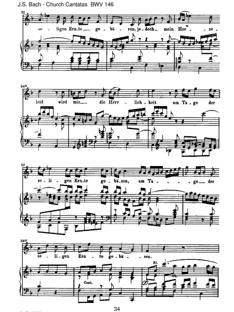 BWV146Wirm&uuml;ssendurchvielTr&uuml;bsal_一万首著名钢琴曲谱哈农贝多芬合集视频教学电子版高清无水印可打印_1古典钢琴知名音乐家谱_巴赫钢琴谱全集_J.S巴赫作品全集