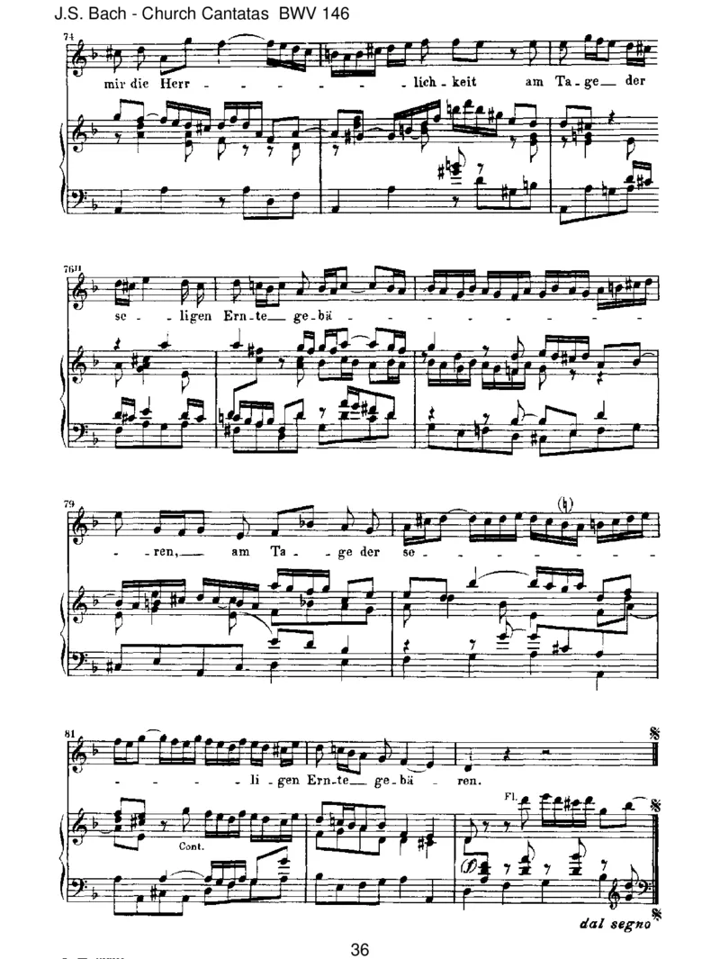 BWV146Wirm&uuml;ssendurchvielTr&uuml;bsal_一万首著名钢琴曲谱哈农贝多芬合集视频教学电子版高清无水印可打印_1古典钢琴知名音乐家谱_巴赫钢琴谱全集_J.S巴赫作品全集