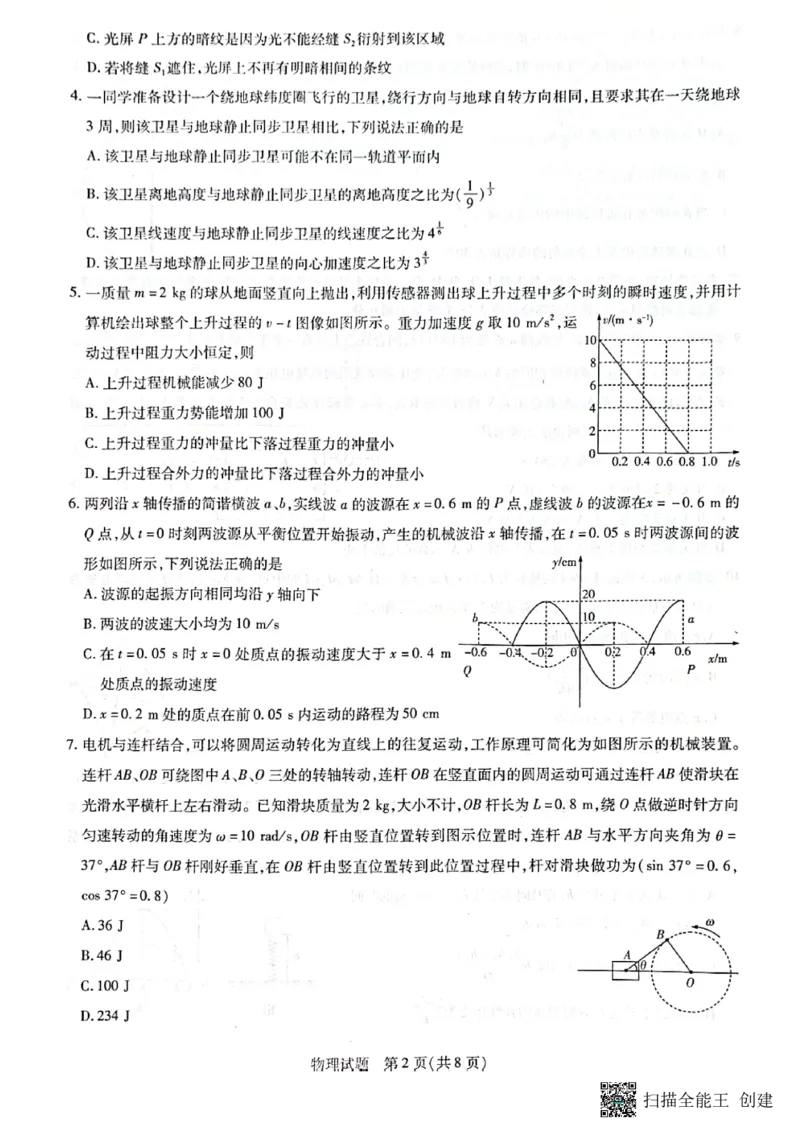 山东省齐鲁名校联盟2023-2024学年高三下学期开学质量检测物理(1)_2024年2月_022月合集_2024届天一大联考山东省齐鲁名校联盟高三下学期级开学质量检测