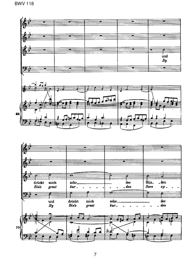 BWV118OJesuChrist,Mein'sLebensLicht_一万首著名钢琴曲谱哈农贝多芬合集视频教学电子版高清无水印可打印_1古典钢琴知名音乐家谱_巴赫钢琴谱全集_J.S巴赫作品全集