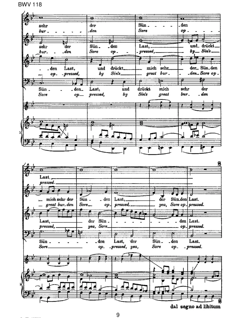 BWV118OJesuChrist,Mein'sLebensLicht_一万首著名钢琴曲谱哈农贝多芬合集视频教学电子版高清无水印可打印_1古典钢琴知名音乐家谱_巴赫钢琴谱全集_J.S巴赫作品全集