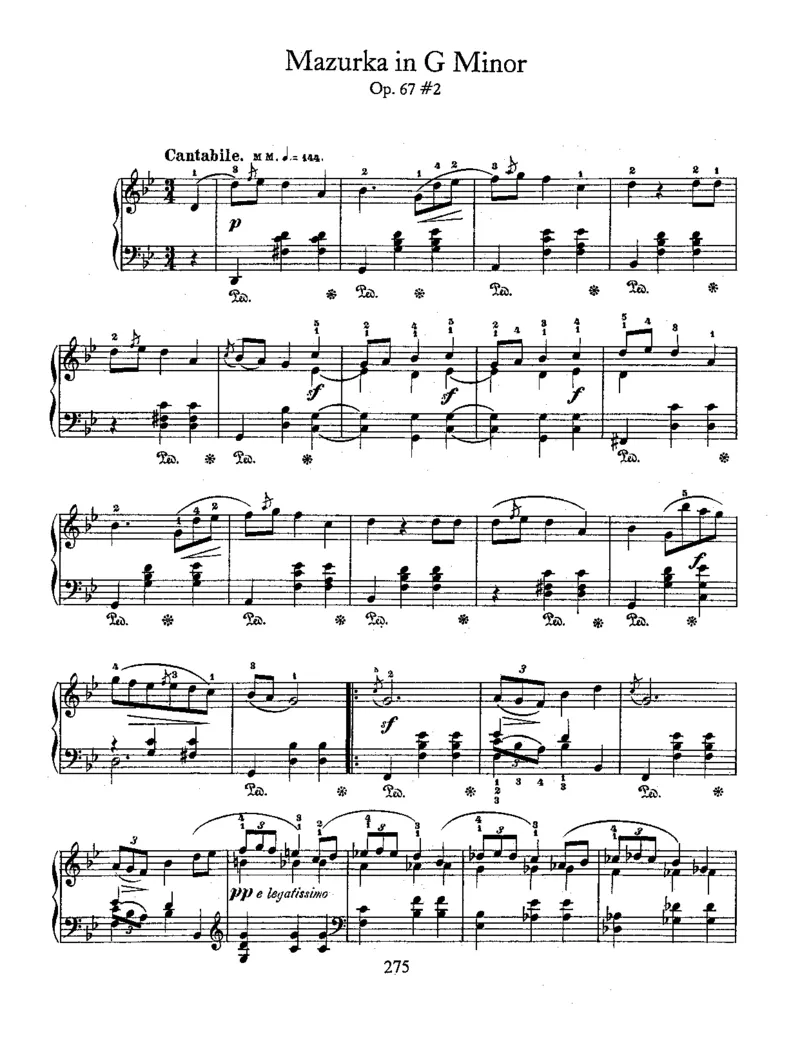 4Mazurkas,Op67_一万首著名钢琴曲谱哈农贝多芬合集视频教学电子版高清无水印可打印_1古典钢琴知名音乐家谱_肖邦钢琴谱全集_马祖卡