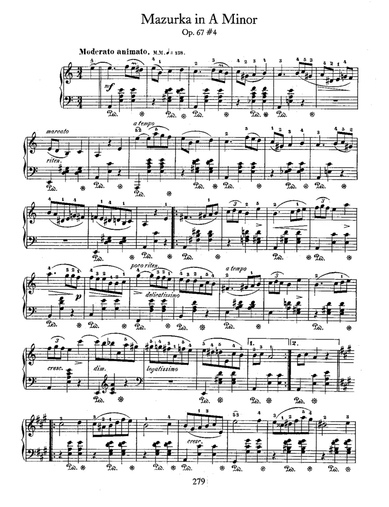 4Mazurkas,Op67_一万首著名钢琴曲谱哈农贝多芬合集视频教学电子版高清无水印可打印_1古典钢琴知名音乐家谱_肖邦钢琴谱全集_马祖卡