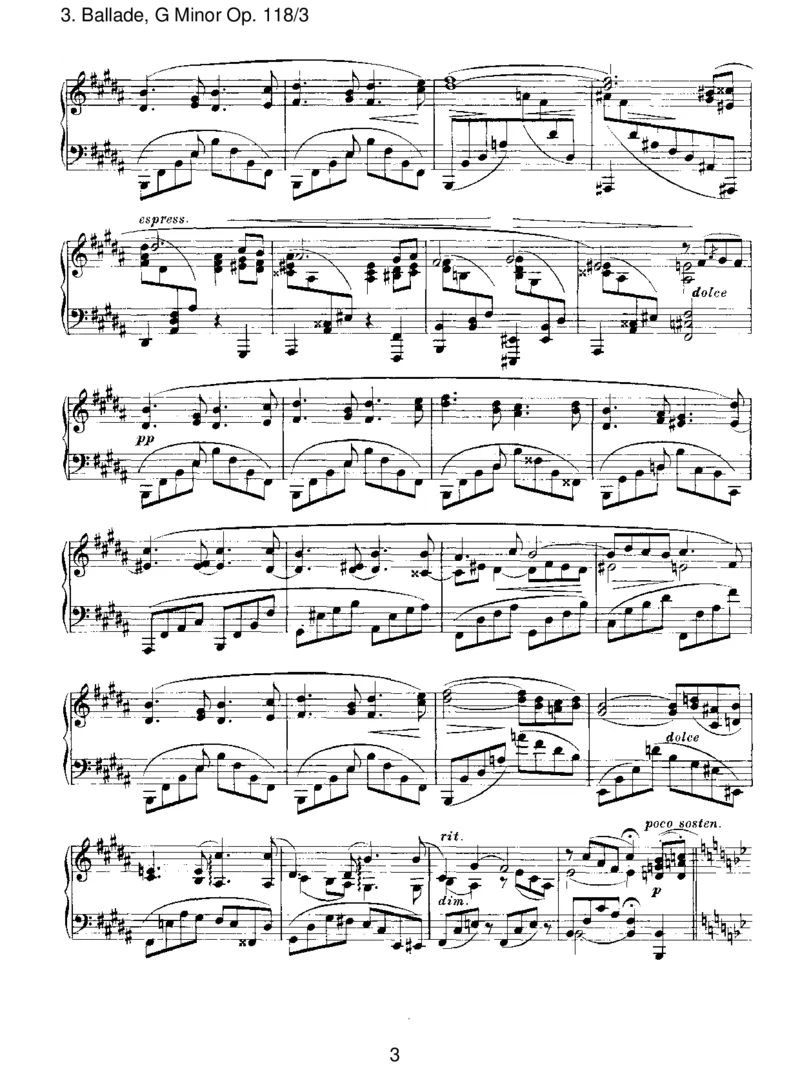 Ballade,GMinorOp.118_3_一万首著名钢琴曲谱哈农贝多芬合集视频教学电子版高清无水印可打印_1古典钢琴知名音乐家谱_勃拉姆斯钢琴谱全集_III.ShorterWorks_SixPianoPiecesOp.118