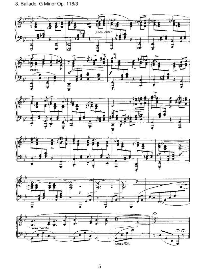 Ballade,GMinorOp.118_3_一万首著名钢琴曲谱哈农贝多芬合集视频教学电子版高清无水印可打印_1古典钢琴知名音乐家谱_勃拉姆斯钢琴谱全集_III.ShorterWorks_SixPianoPiecesOp.118