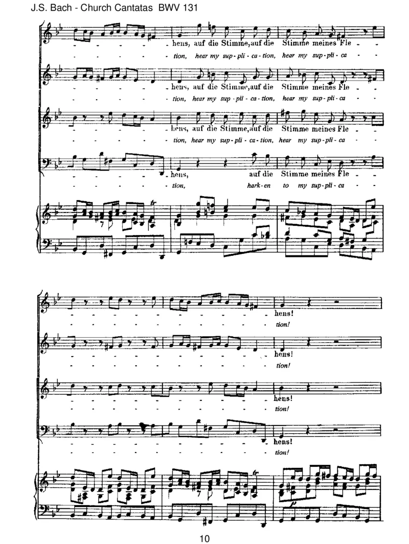 BWV131AusderTiefenrufeich,Herr,zudir_一万首著名钢琴曲谱哈农贝多芬合集视频教学电子版高清无水印可打印_1古典钢琴知名音乐家谱_巴赫钢琴谱全集_J.S巴赫作品全集