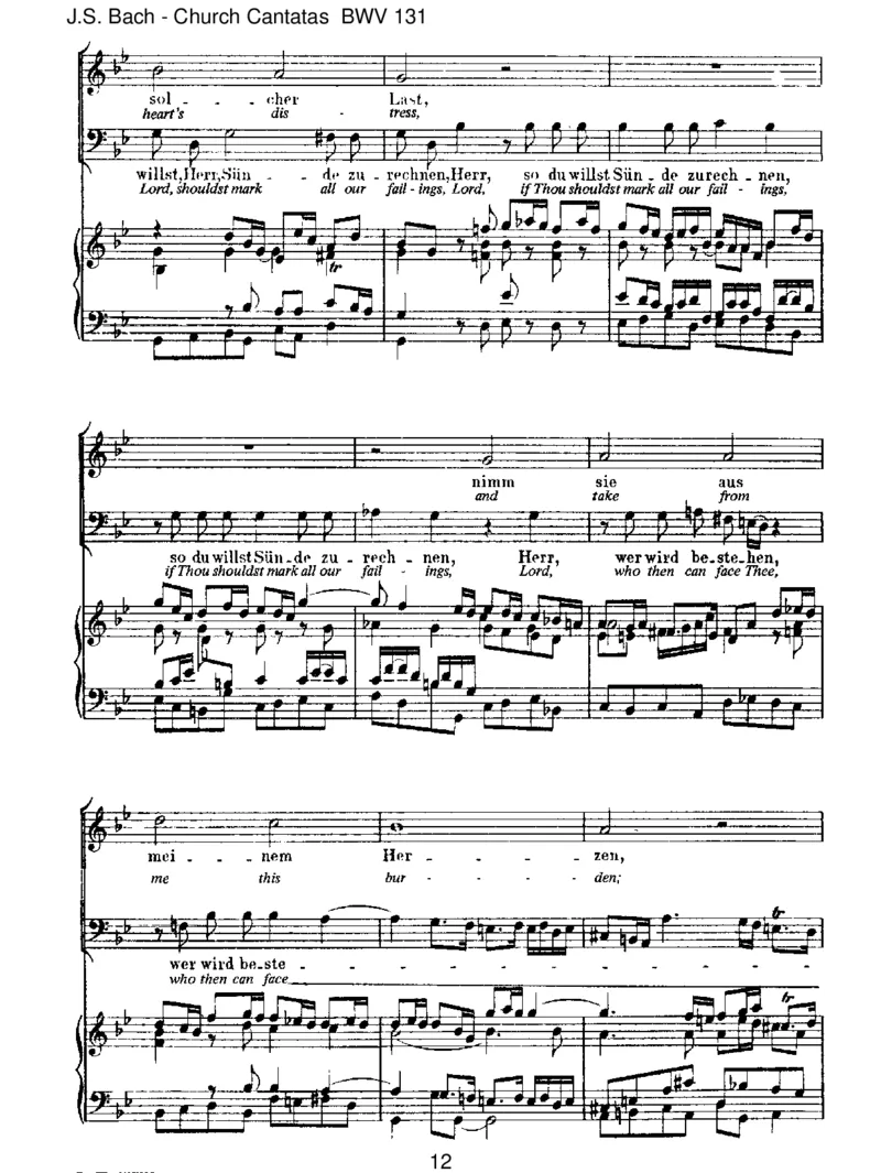 BWV131AusderTiefenrufeich,Herr,zudir_一万首著名钢琴曲谱哈农贝多芬合集视频教学电子版高清无水印可打印_1古典钢琴知名音乐家谱_巴赫钢琴谱全集_J.S巴赫作品全集