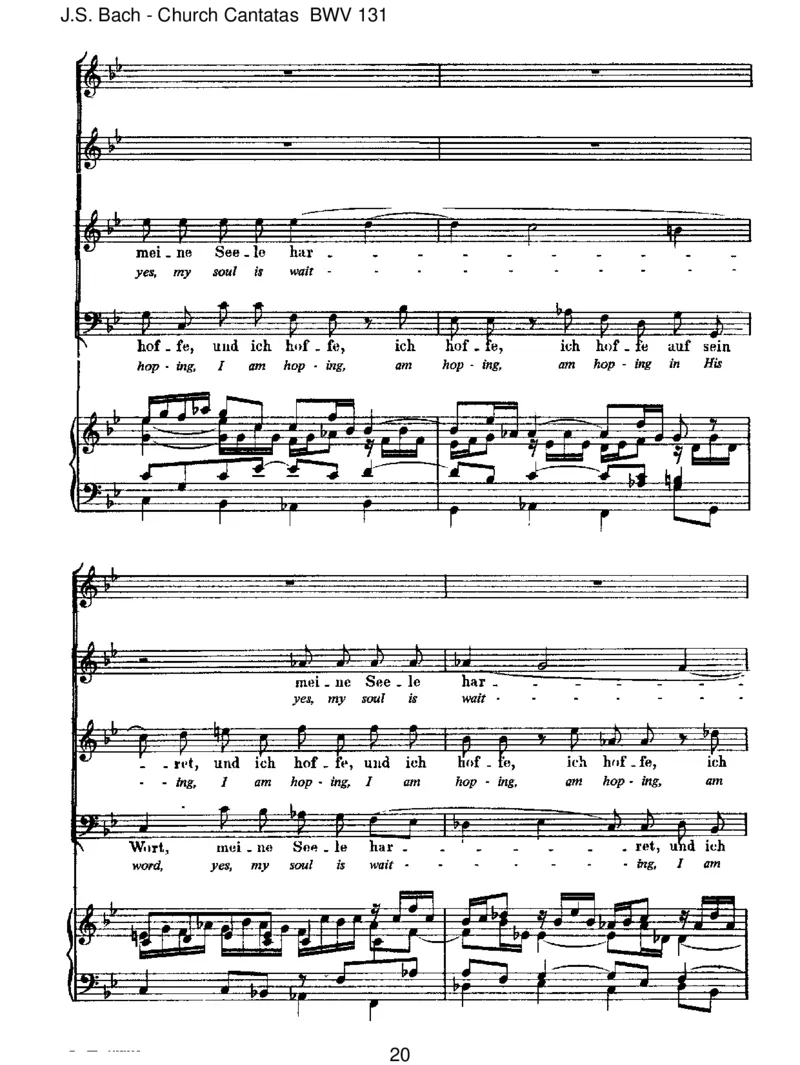 BWV131AusderTiefenrufeich,Herr,zudir_一万首著名钢琴曲谱哈农贝多芬合集视频教学电子版高清无水印可打印_1古典钢琴知名音乐家谱_巴赫钢琴谱全集_J.S巴赫作品全集