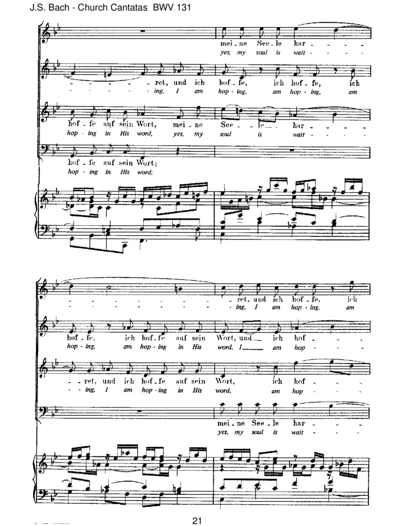 BWV131AusderTiefenrufeich,Herr,zudir_一万首著名钢琴曲谱哈农贝多芬合集视频教学电子版高清无水印可打印_1古典钢琴知名音乐家谱_巴赫钢琴谱全集_J.S巴赫作品全集