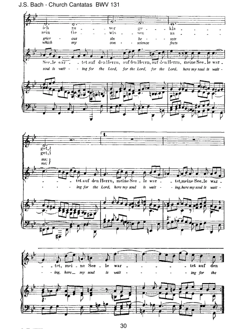 BWV131AusderTiefenrufeich,Herr,zudir_一万首著名钢琴曲谱哈农贝多芬合集视频教学电子版高清无水印可打印_1古典钢琴知名音乐家谱_巴赫钢琴谱全集_J.S巴赫作品全集