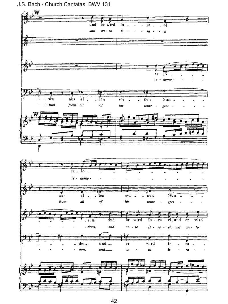 BWV131AusderTiefenrufeich,Herr,zudir_一万首著名钢琴曲谱哈农贝多芬合集视频教学电子版高清无水印可打印_1古典钢琴知名音乐家谱_巴赫钢琴谱全集_J.S巴赫作品全集