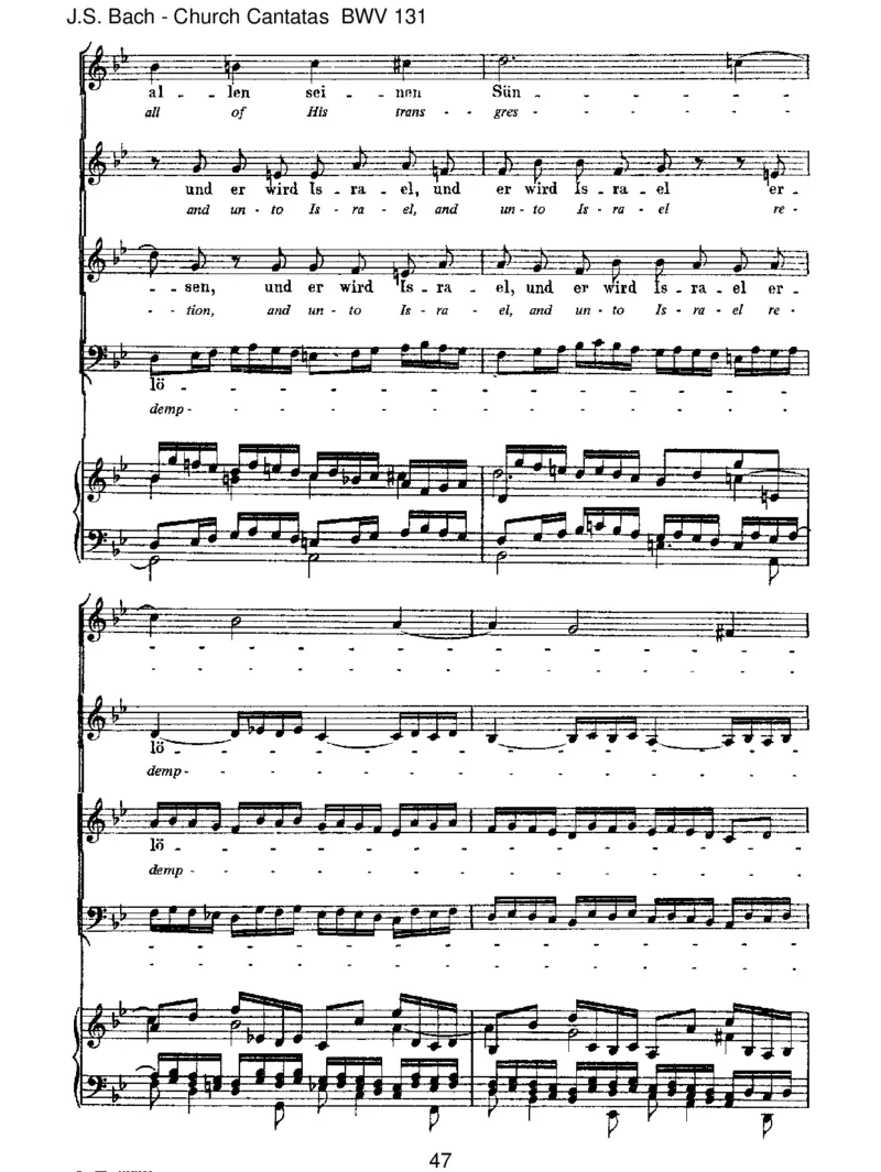 BWV131AusderTiefenrufeich,Herr,zudir_一万首著名钢琴曲谱哈农贝多芬合集视频教学电子版高清无水印可打印_1古典钢琴知名音乐家谱_巴赫钢琴谱全集_J.S巴赫作品全集