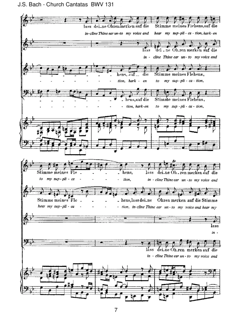 BWV131AusderTiefenrufeich,Herr,zudir_一万首著名钢琴曲谱哈农贝多芬合集视频教学电子版高清无水印可打印_1古典钢琴知名音乐家谱_巴赫钢琴谱全集_J.S巴赫作品全集
