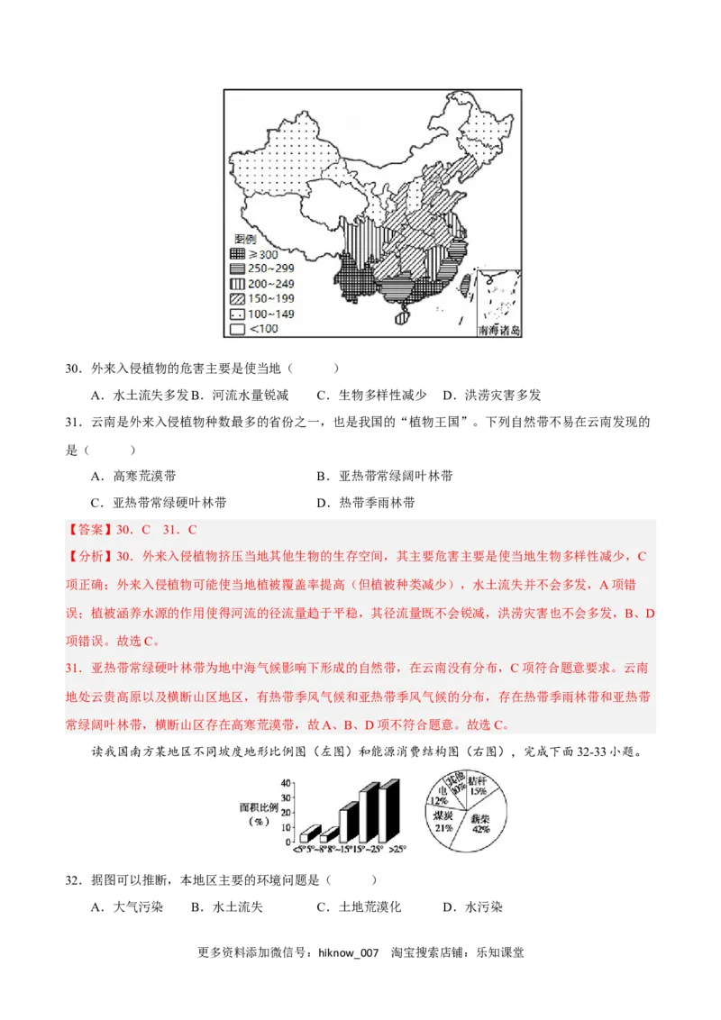 第三章环境安全与国家安全（A卷&bull;单元考点）-2022-2023学年高二地理上学期同步单元卷（人教版2019选必三）（解析版）_E015高中全科试卷_地理试题_选修3_1.单元测试