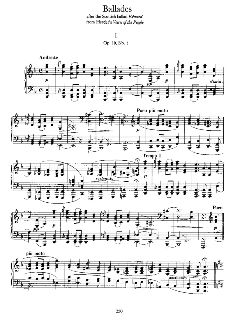 4Ballades,Op10_一万首著名钢琴曲谱哈农贝多芬合集视频教学电子版高清无水印可打印_1古典钢琴知名音乐家谱_勃拉姆斯钢琴谱全集_其他