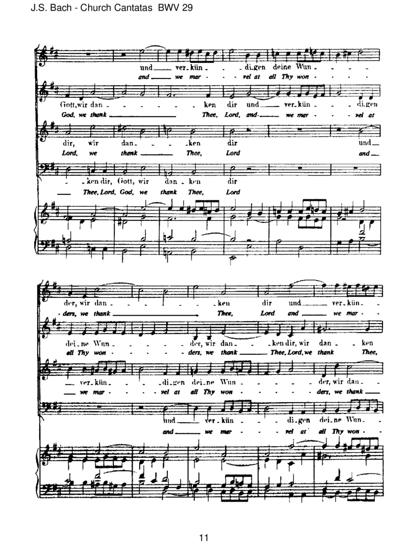 BWV29Wirdankendir,Gott,wirdankendir_一万首著名钢琴曲谱哈农贝多芬合集视频教学电子版高清无水印可打印_1古典钢琴知名音乐家谱_巴赫钢琴谱全集_J.S巴赫作品全集