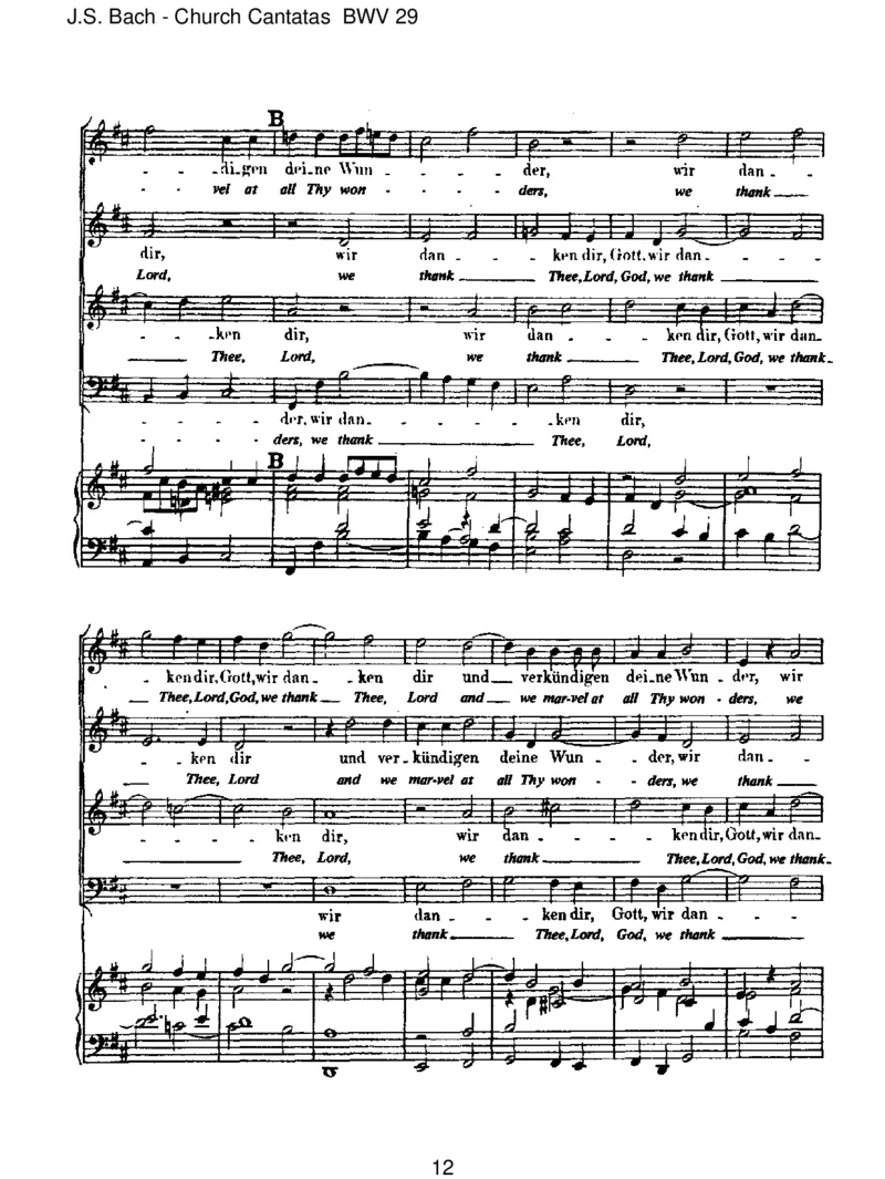BWV29Wirdankendir,Gott,wirdankendir_一万首著名钢琴曲谱哈农贝多芬合集视频教学电子版高清无水印可打印_1古典钢琴知名音乐家谱_巴赫钢琴谱全集_J.S巴赫作品全集