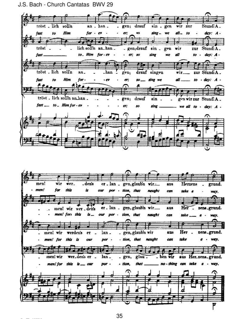 BWV29Wirdankendir,Gott,wirdankendir_一万首著名钢琴曲谱哈农贝多芬合集视频教学电子版高清无水印可打印_1古典钢琴知名音乐家谱_巴赫钢琴谱全集_J.S巴赫作品全集