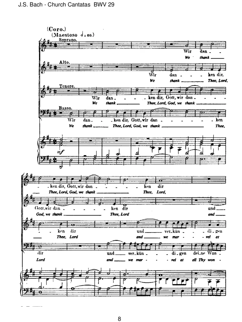 BWV29Wirdankendir,Gott,wirdankendir_一万首著名钢琴曲谱哈农贝多芬合集视频教学电子版高清无水印可打印_1古典钢琴知名音乐家谱_巴赫钢琴谱全集_J.S巴赫作品全集