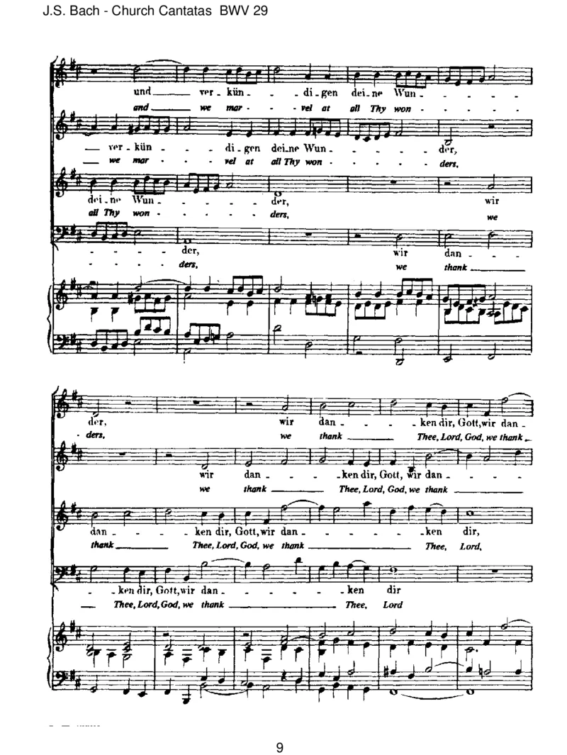 BWV29Wirdankendir,Gott,wirdankendir_一万首著名钢琴曲谱哈农贝多芬合集视频教学电子版高清无水印可打印_1古典钢琴知名音乐家谱_巴赫钢琴谱全集_J.S巴赫作品全集