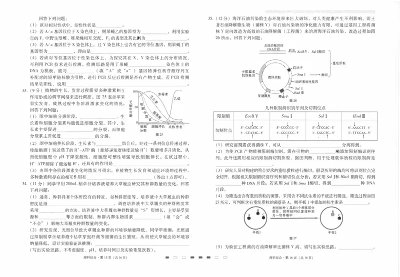 师附中9理综试卷_2024年4月_01按日期_29号_2024届云南师大附中高三适应性月考（九）_2024届云南师大附中高三适应性月考（九）理综