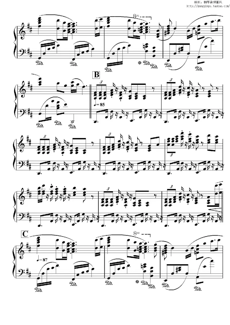 38、理查德克莱德曼（77页，共12首）_一万首著名钢琴曲谱哈农贝多芬合集视频教学电子版高清无水印可打印_3流行音乐谱_流行钢琴谱合集形式_高清PDF无水印