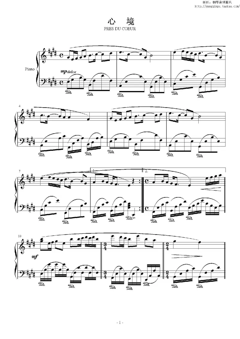 38、理查德克莱德曼（77页，共12首）_一万首著名钢琴曲谱哈农贝多芬合集视频教学电子版高清无水印可打印_3流行音乐谱_流行钢琴谱合集形式_高清PDF无水印