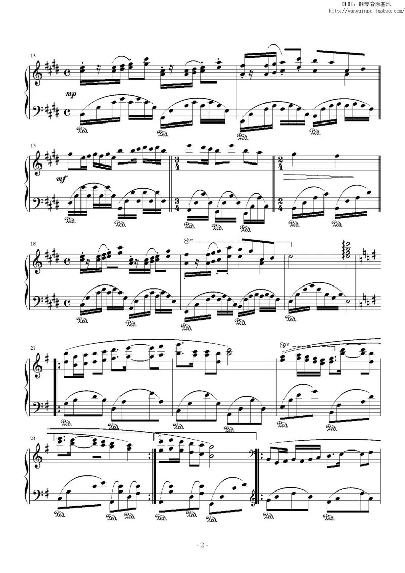 38、理查德克莱德曼（77页，共12首）_一万首著名钢琴曲谱哈农贝多芬合集视频教学电子版高清无水印可打印_3流行音乐谱_流行钢琴谱合集形式_高清PDF无水印