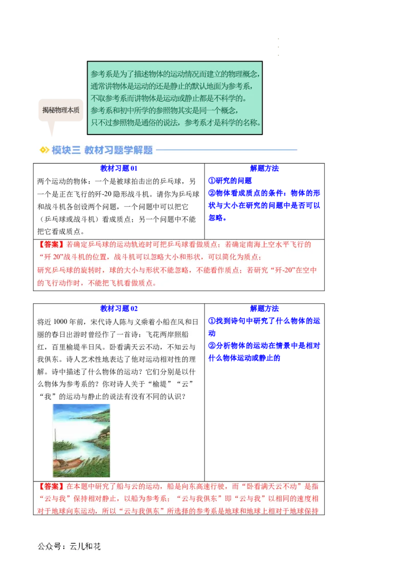 第01讲质点参考系（原卷版）_2024-2025高一（7-7月题库）_2024年7月试卷_07082024年初升高物理无忧衔接（通用版）+暑假自学课2024年新高一物理暑假提升精品讲义