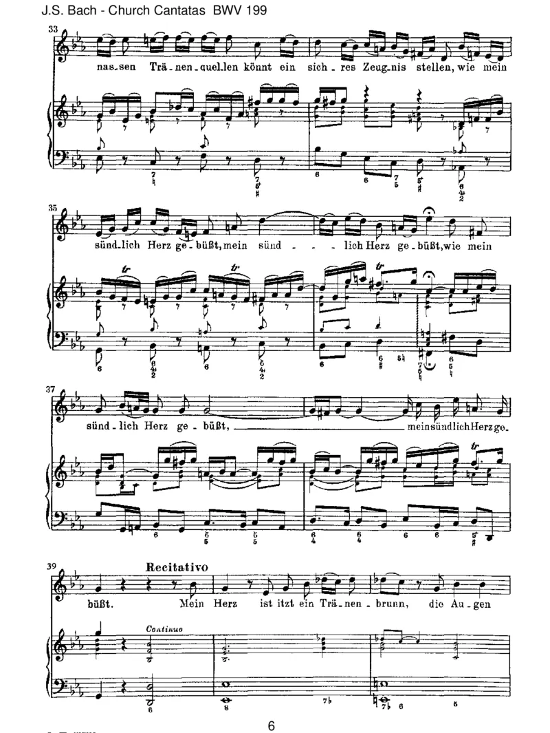BWV199MeinHerzeschwimmtimBlut_一万首著名钢琴曲谱哈农贝多芬合集视频教学电子版高清无水印可打印_1古典钢琴知名音乐家谱_巴赫钢琴谱全集_J.S巴赫作品全集_JohannSebastianBach(1685-1750)巴赫