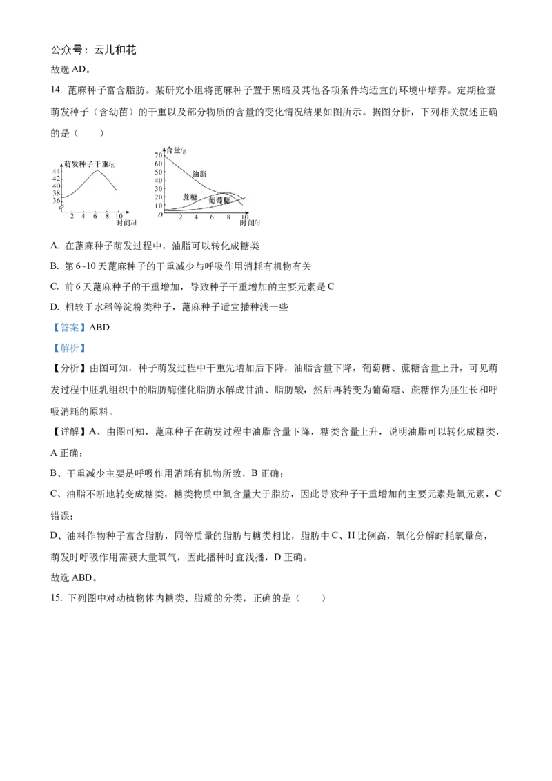 湖南省名校联考联合体2024-2025学年高一上学期第一次联考生物试题Word版含解析_2024-2025高一（7-7月题库）_2024年10月试卷