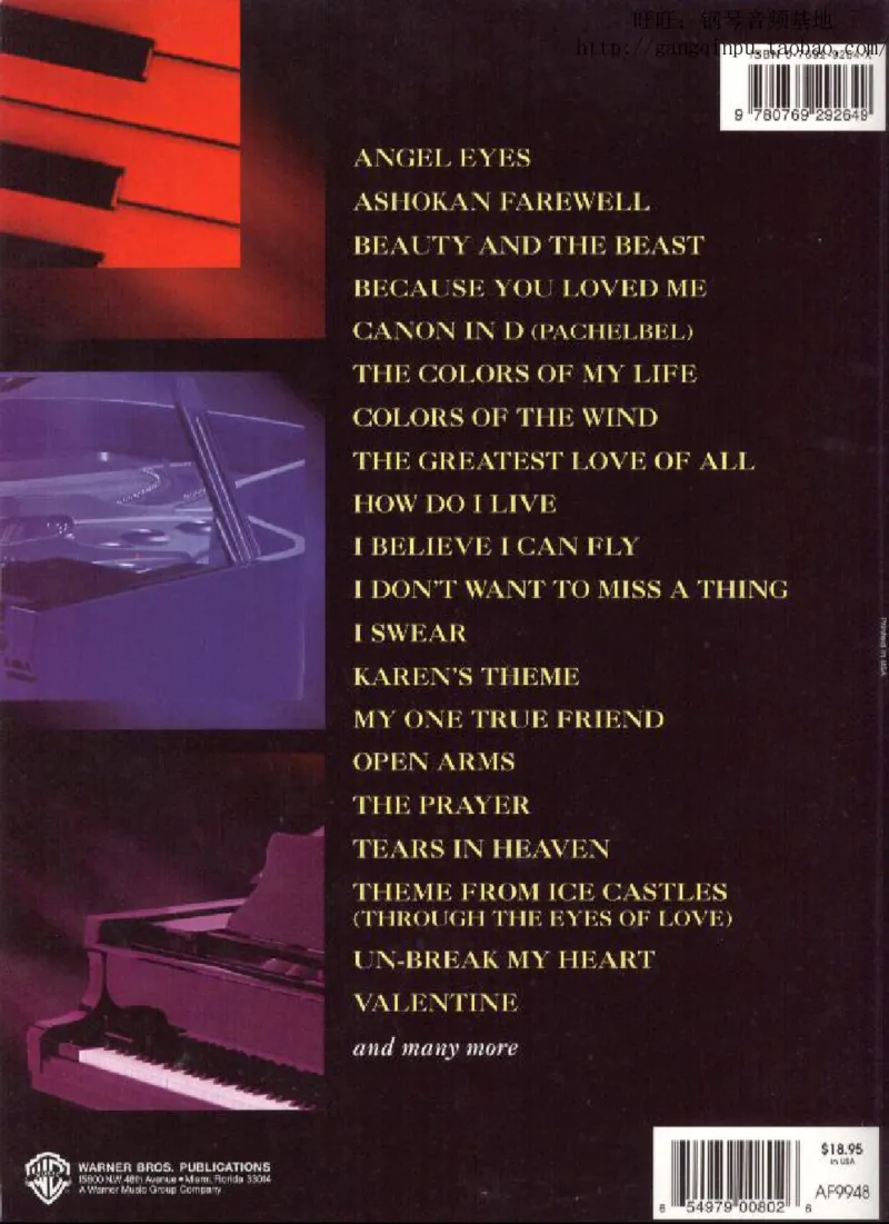 28、流行情调钢琴谱集（296页，共77首）_一万首著名钢琴曲谱哈农贝多芬合集视频教学电子版高清无水印可打印_3流行音乐谱_流行钢琴谱合集形式_高清PDF无水印