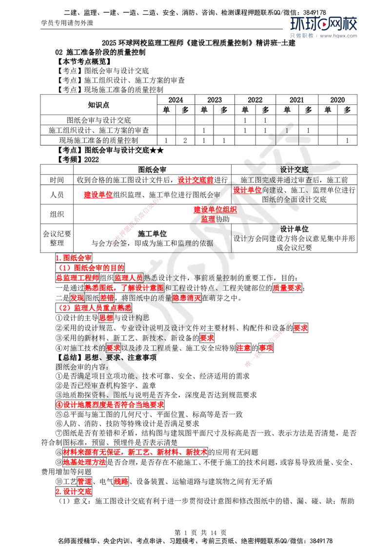 33.质量：第五章第二节施工准备阶段的质量控制_监理工程师_2025监理工程师_2025年监理工程师SVIP_2025年监理土建控制SVIP_02-基础精讲✿高端面授✿深度强化