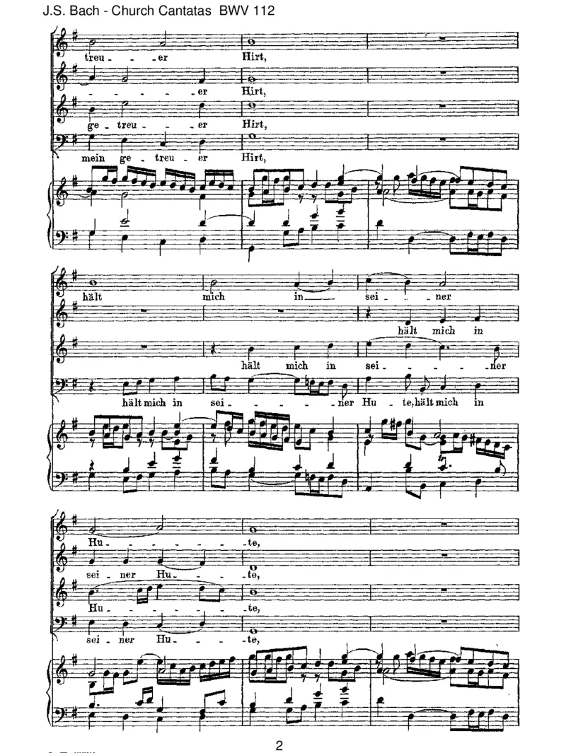 BWV112DerHerristmeingetreuerHirt_一万首著名钢琴曲谱哈农贝多芬合集视频教学电子版高清无水印可打印_1古典钢琴知名音乐家谱_巴赫钢琴谱全集_J.S巴赫作品全集