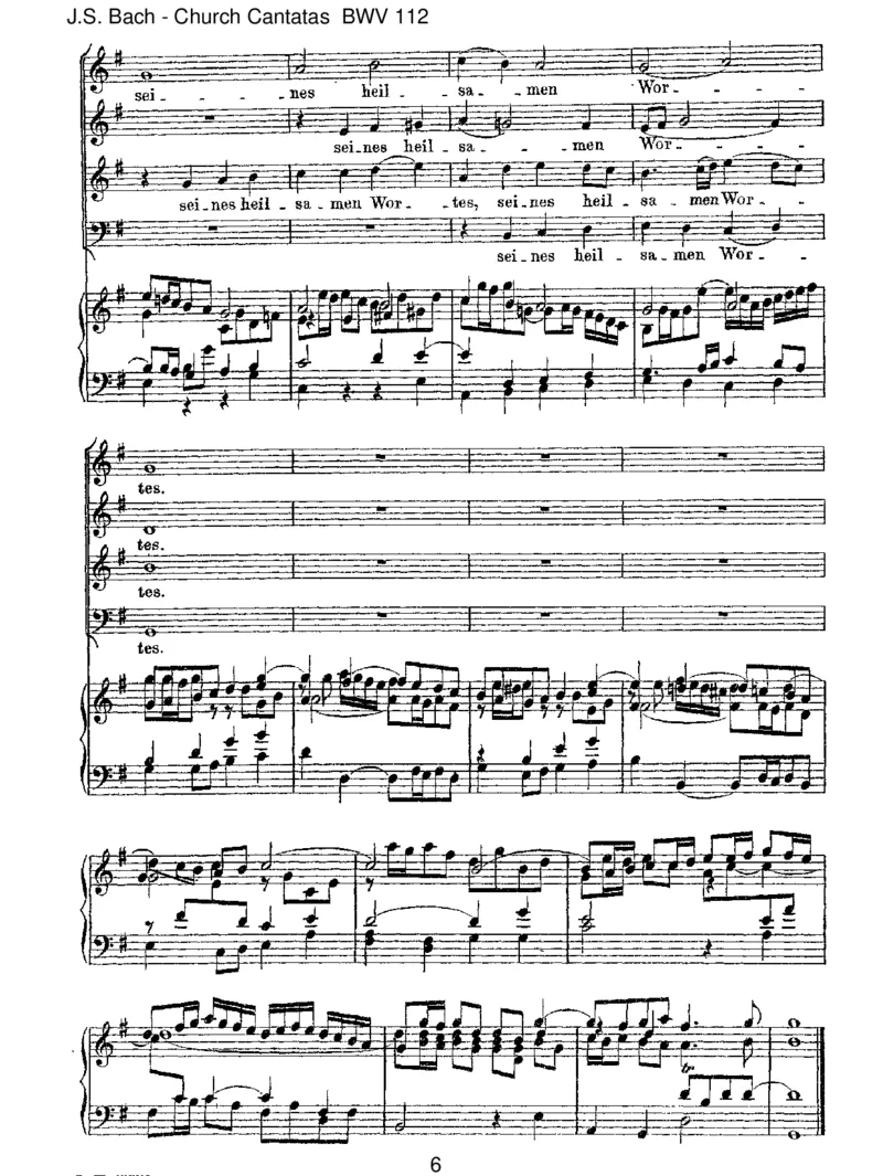 BWV112DerHerristmeingetreuerHirt_一万首著名钢琴曲谱哈农贝多芬合集视频教学电子版高清无水印可打印_1古典钢琴知名音乐家谱_巴赫钢琴谱全集_J.S巴赫作品全集