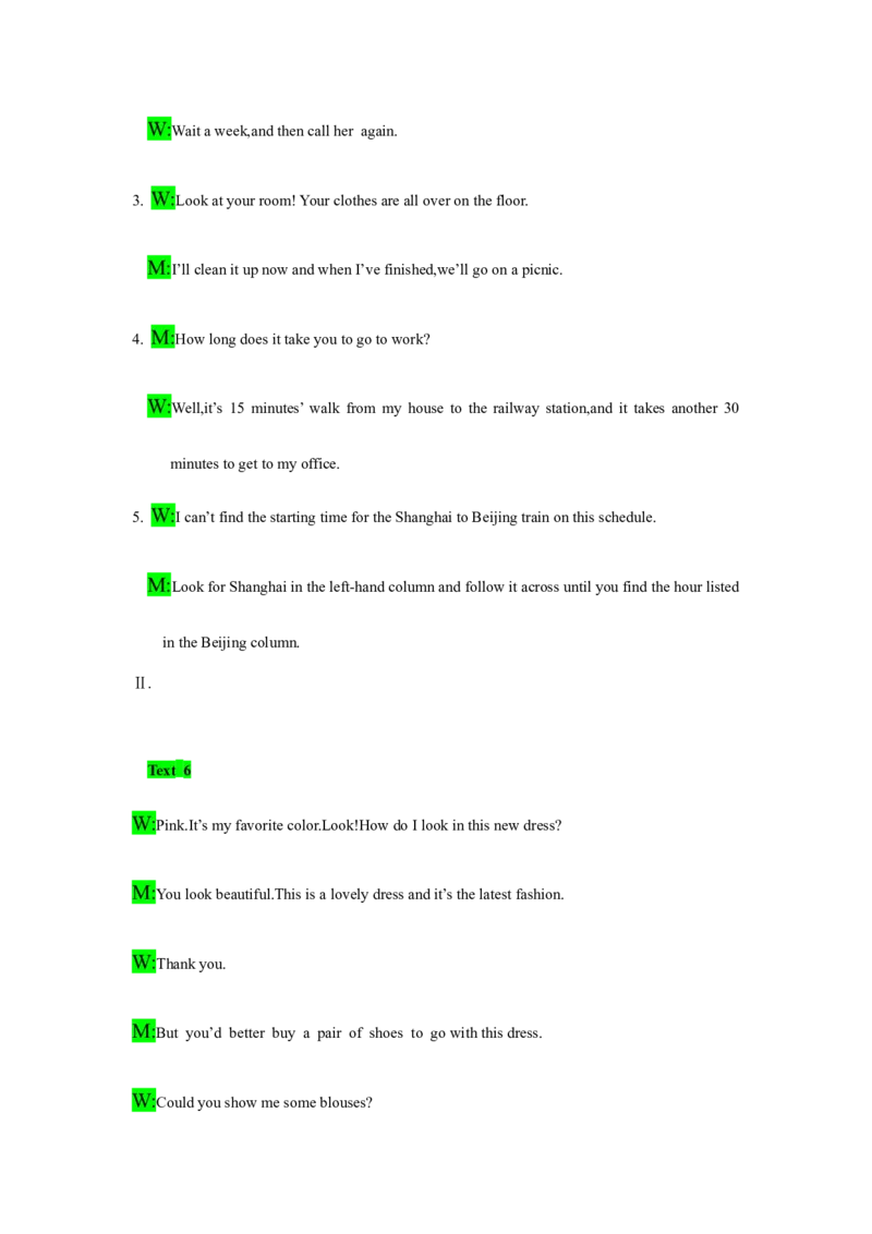 备考2024新高考英语听力(答案+文本)15_2024年5月_01按日期_1号_2024高考英语听力专题（80套模拟训练+历年真题）(附音频）_高考英语听力高分80套模拟训练_881
