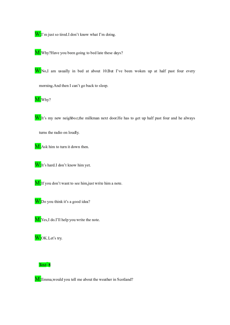 备考2024新高考英语听力(答案+文本)15_2024年5月_01按日期_1号_2024高考英语听力专题（80套模拟训练+历年真题）(附音频）_高考英语听力高分80套模拟训练_881