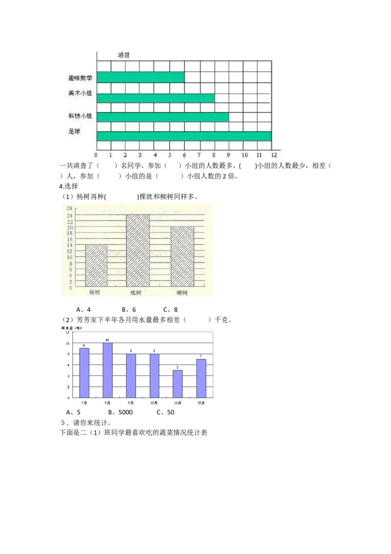 5.3身高的情况_小学1-6年级全部试卷_数学_六年级_3-11-3、小学六年级数学上册_3-11-3-2、练习题、作业、试题、试卷_北师大版_课时练_第五单元数据处理_备选课时练