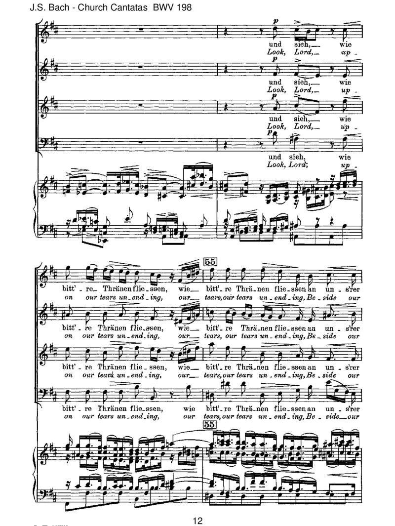 BWV198Lass,F&uuml;rstin,lassnoch[TrauerOde]_一万首著名钢琴曲谱哈农贝多芬合集视频教学电子版高清无水印可打印_1古典钢琴知名音乐家谱_巴赫钢琴谱全集_J.S巴赫作品全集