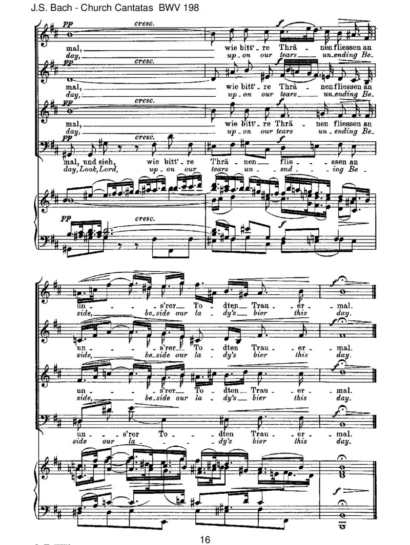 BWV198Lass,F&uuml;rstin,lassnoch[TrauerOde]_一万首著名钢琴曲谱哈农贝多芬合集视频教学电子版高清无水印可打印_1古典钢琴知名音乐家谱_巴赫钢琴谱全集_J.S巴赫作品全集