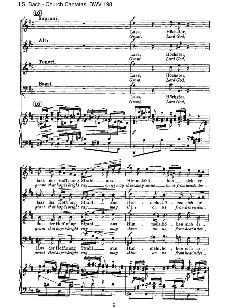 BWV198Lass,F&uuml;rstin,lassnoch[TrauerOde]_一万首著名钢琴曲谱哈农贝多芬合集视频教学电子版高清无水印可打印_1古典钢琴知名音乐家谱_巴赫钢琴谱全集_J.S巴赫作品全集