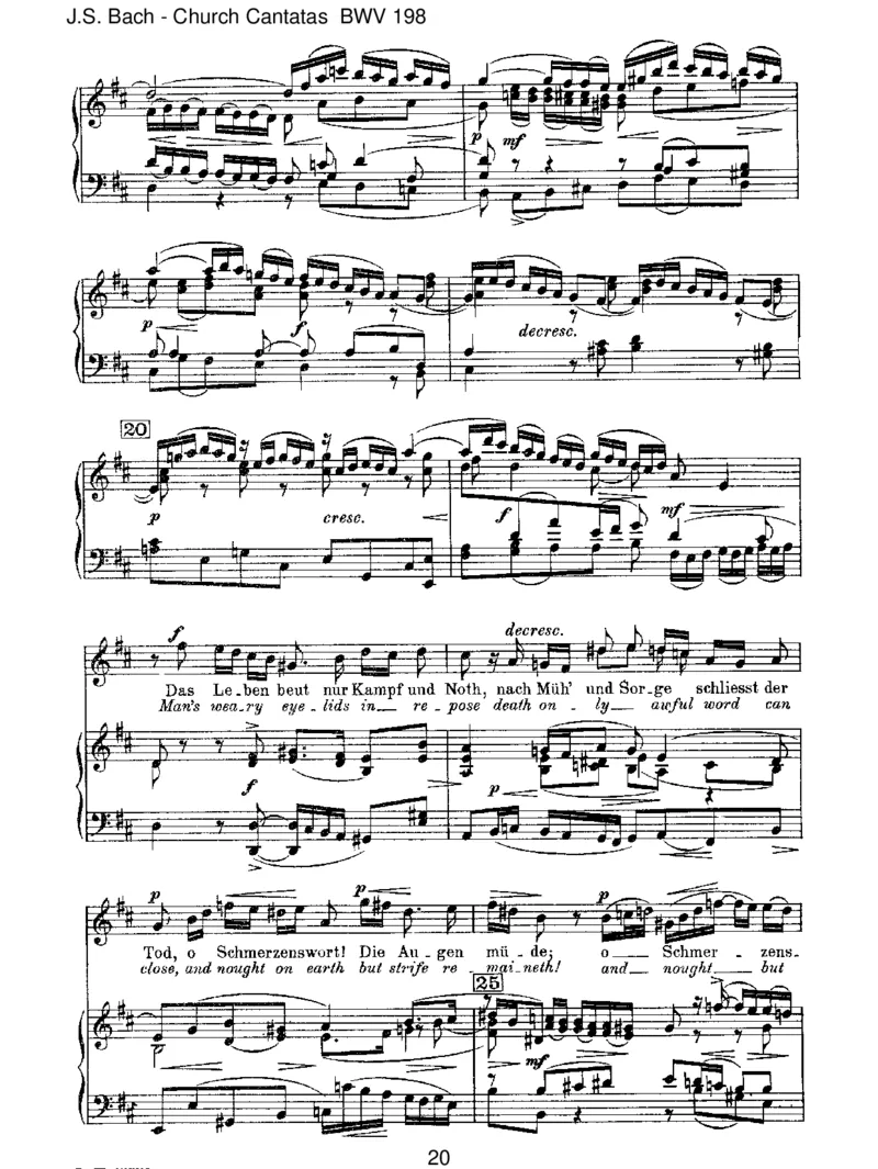 BWV198Lass,F&uuml;rstin,lassnoch[TrauerOde]_一万首著名钢琴曲谱哈农贝多芬合集视频教学电子版高清无水印可打印_1古典钢琴知名音乐家谱_巴赫钢琴谱全集_J.S巴赫作品全集