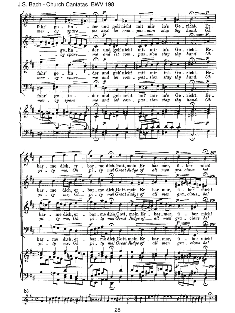 BWV198Lass,F&uuml;rstin,lassnoch[TrauerOde]_一万首著名钢琴曲谱哈农贝多芬合集视频教学电子版高清无水印可打印_1古典钢琴知名音乐家谱_巴赫钢琴谱全集_J.S巴赫作品全集