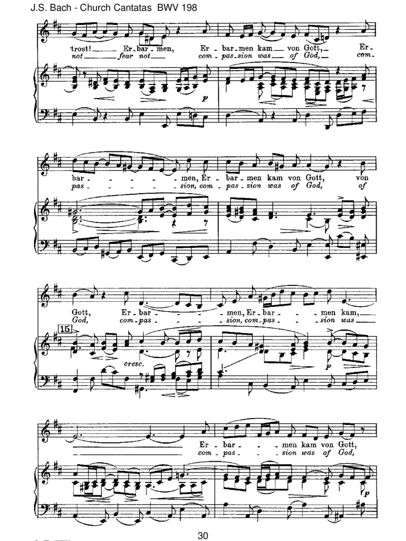 BWV198Lass,F&uuml;rstin,lassnoch[TrauerOde]_一万首著名钢琴曲谱哈农贝多芬合集视频教学电子版高清无水印可打印_1古典钢琴知名音乐家谱_巴赫钢琴谱全集_J.S巴赫作品全集