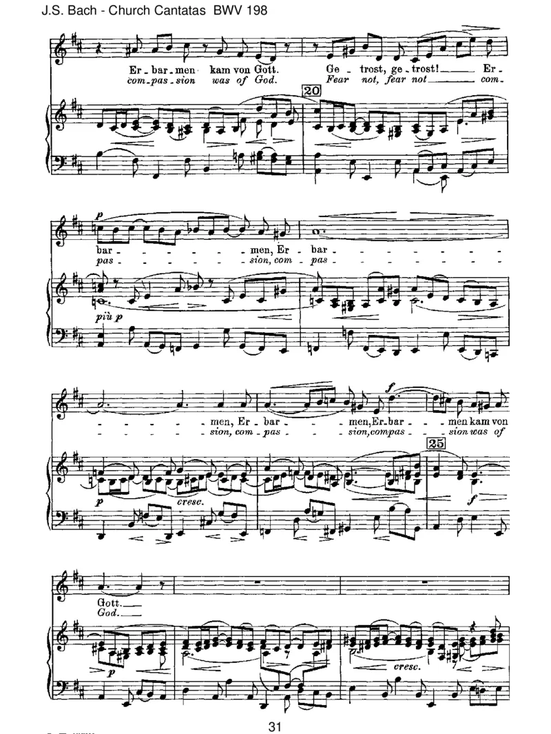 BWV198Lass,F&uuml;rstin,lassnoch[TrauerOde]_一万首著名钢琴曲谱哈农贝多芬合集视频教学电子版高清无水印可打印_1古典钢琴知名音乐家谱_巴赫钢琴谱全集_J.S巴赫作品全集