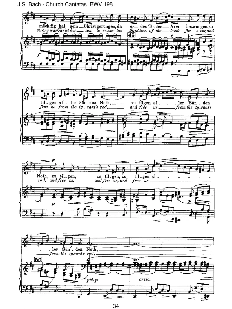 BWV198Lass,F&uuml;rstin,lassnoch[TrauerOde]_一万首著名钢琴曲谱哈农贝多芬合集视频教学电子版高清无水印可打印_1古典钢琴知名音乐家谱_巴赫钢琴谱全集_J.S巴赫作品全集