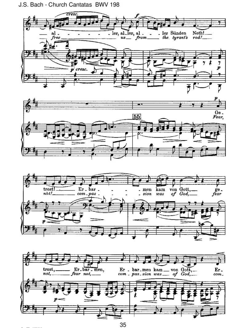 BWV198Lass,F&uuml;rstin,lassnoch[TrauerOde]_一万首著名钢琴曲谱哈农贝多芬合集视频教学电子版高清无水印可打印_1古典钢琴知名音乐家谱_巴赫钢琴谱全集_J.S巴赫作品全集